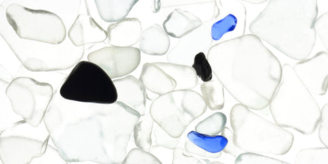 Vetro di Mare: Weiss Blau Schwarz